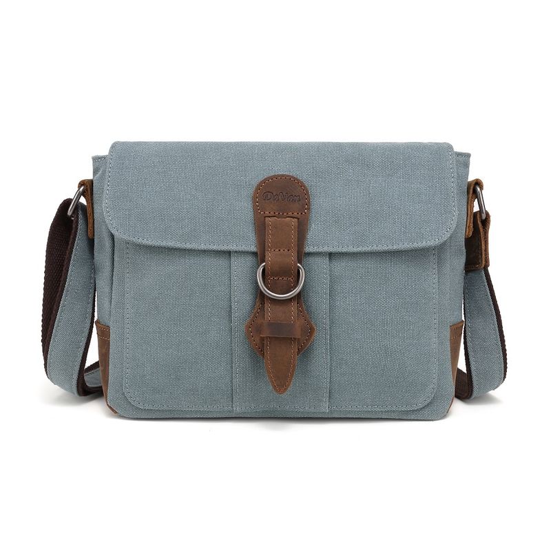 Canvas Shoulder Buckle Bag - Turquoise