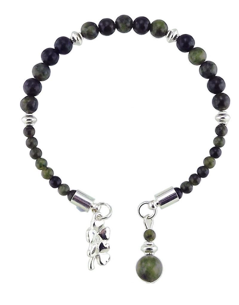 2 Shamrocks Horseshoe Marble Bracelet