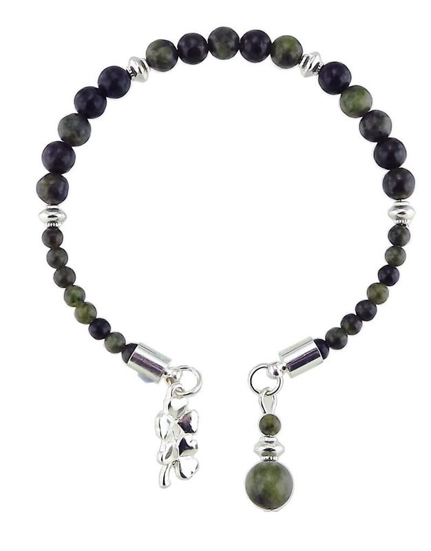 2 Shamrocks Horseshoe Marble Bracelet