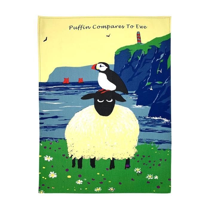 Thomas Joseph Tea Towel-Puffin Compares