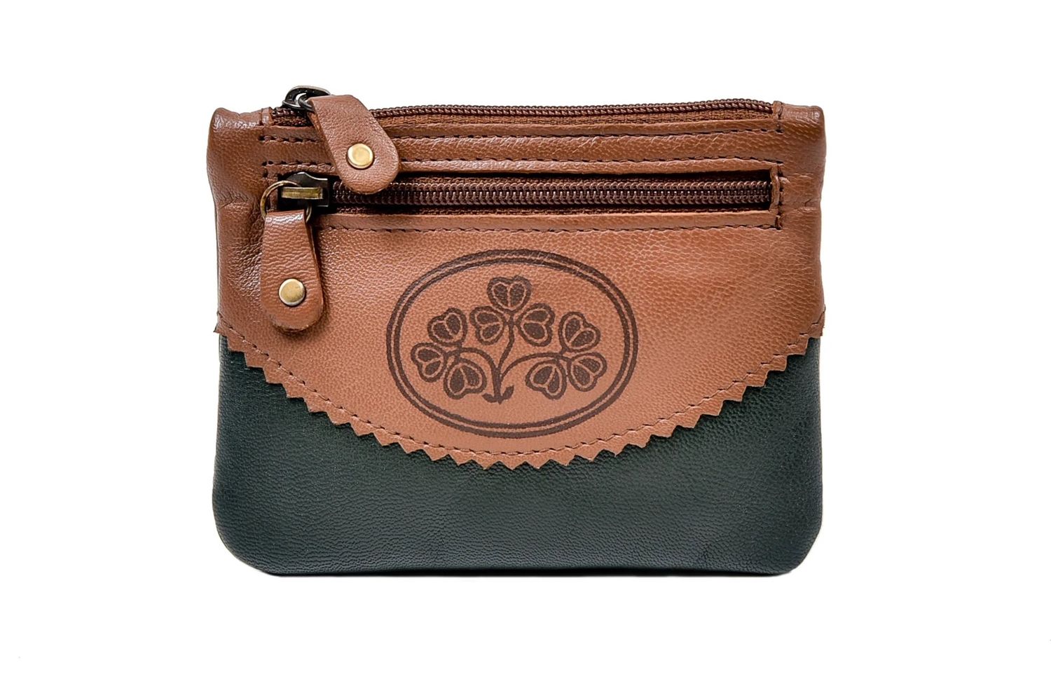 Three Zip Purse Two Tone - Shamrock