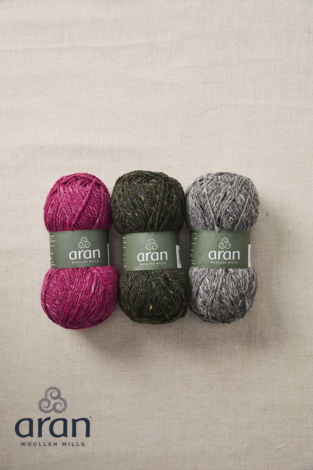 Donegal Tweed Balls of Wool - Green