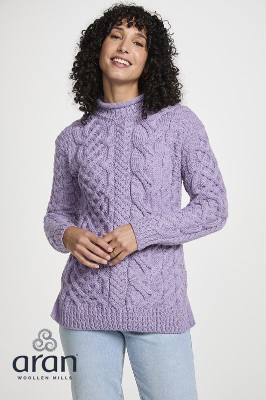 Merino Wool Asym Stitch - Mer. Lavender