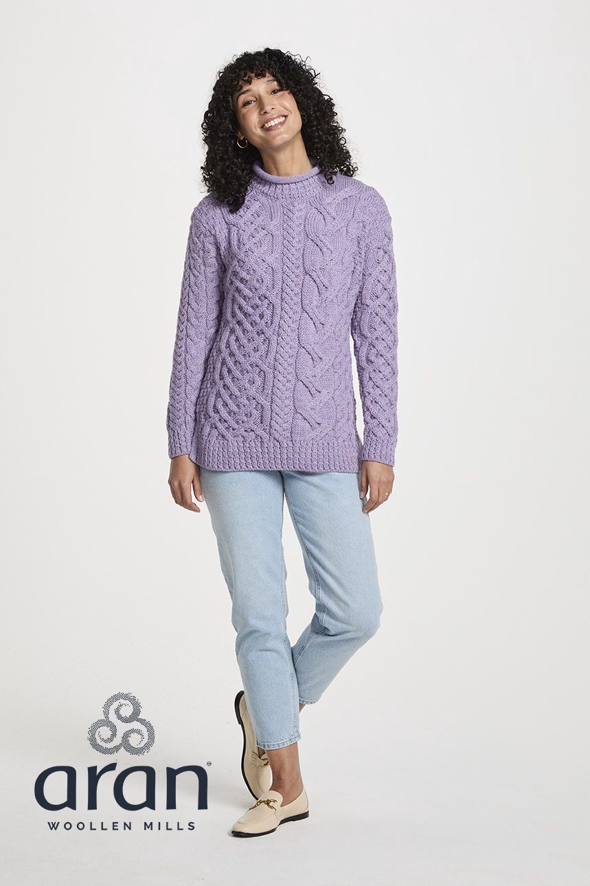 Merino Wool Asym Stitch - Mer. Lavender