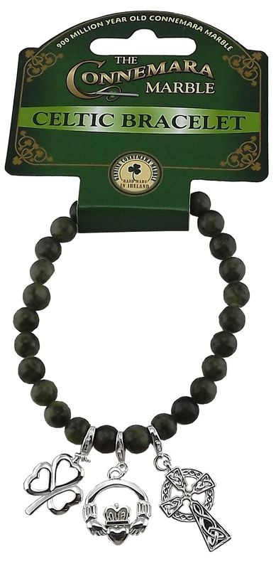 Connemara Marble Bracelet - 3 Charm