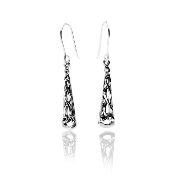 Celtic Trinity Knot Arch Long Earrings