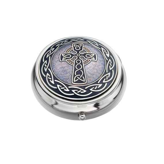 Celtic Cross Pillbox - Lilac/Purple