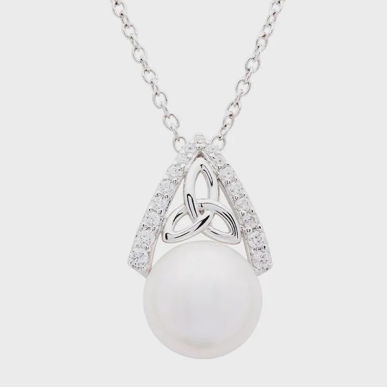 Sterling Silver Trinity with Pearl Pendant