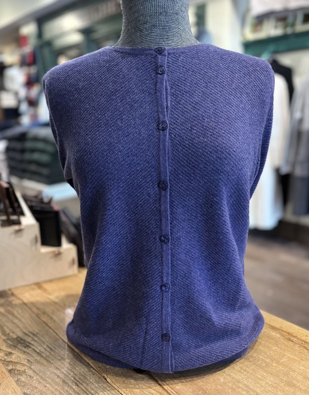 Ladies Crew Neck Cardigan - Grape