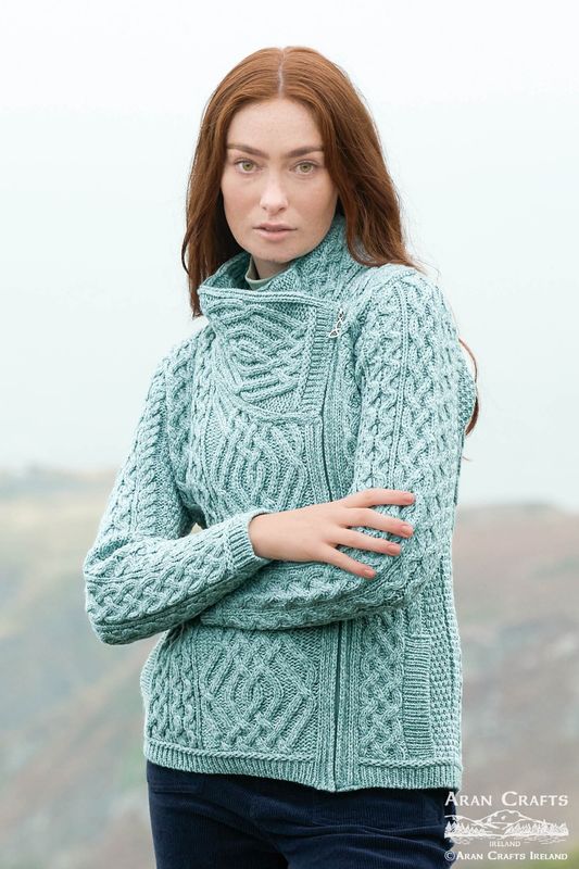 Shannon Cable Knit Side Zip Short - Mermaid
