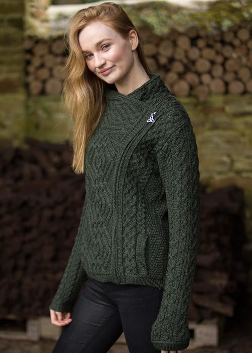 Shannon Cable Knit Side Zip Short - Army Green