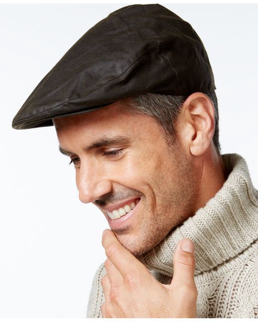 Barbour Cheviot Waxed Flat Cap - Olive