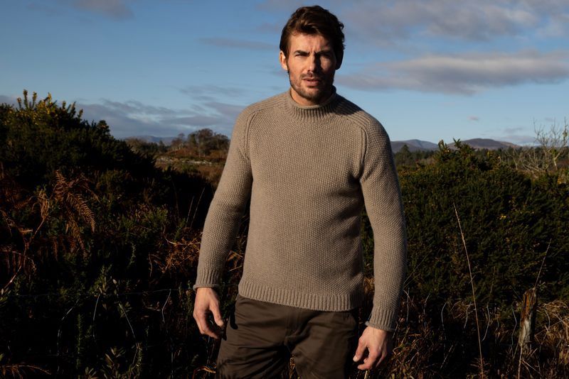 Chunky Seed Stitch Sweater - Clay