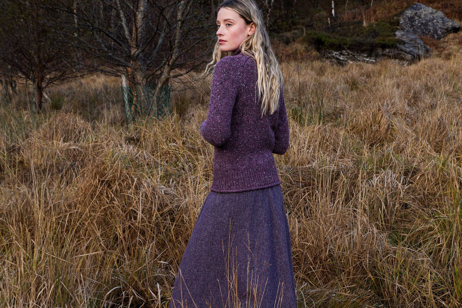 Saddle Shoulder Rollneck/Edges -Dark Mauve