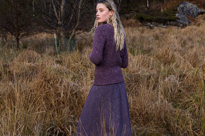 Saddle Shoulder Rollneck/Edges -Dark Mauve