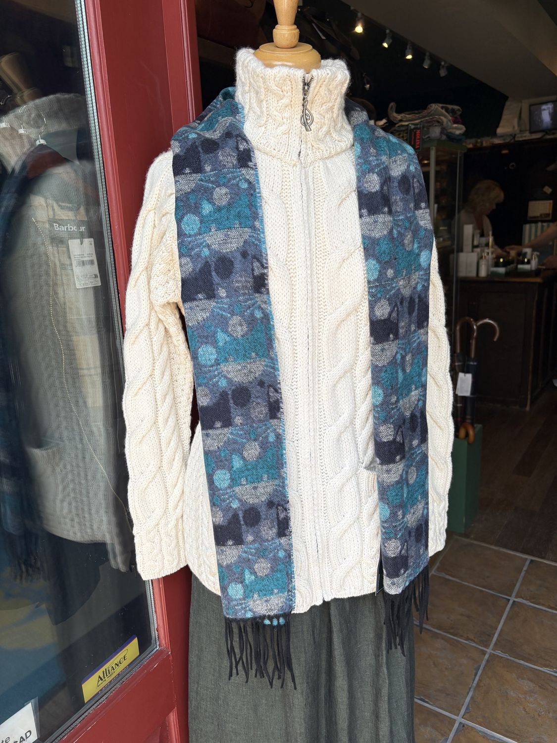 Cat Scarf - Multi Blues