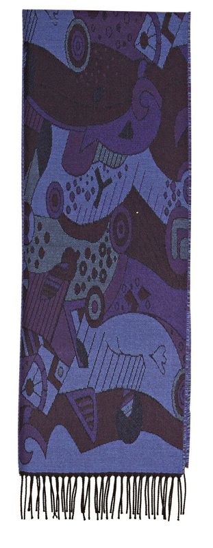 Abstract Scarf - Purple