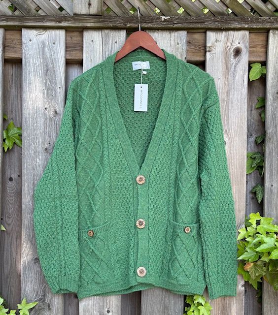 Aran Cardigan- Green