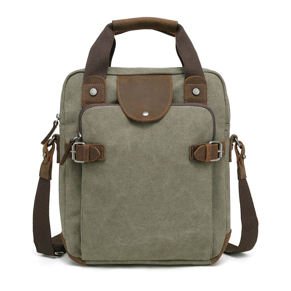 Canvas Messenger Bag- Green