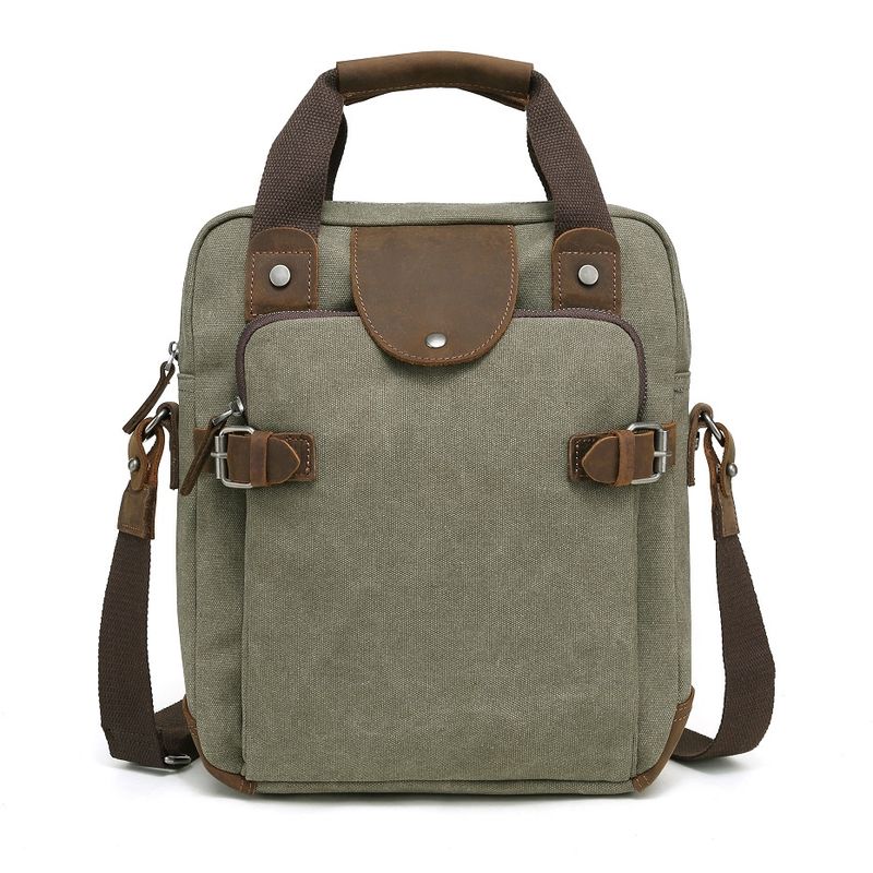 Canvas Messenger Bag- Green