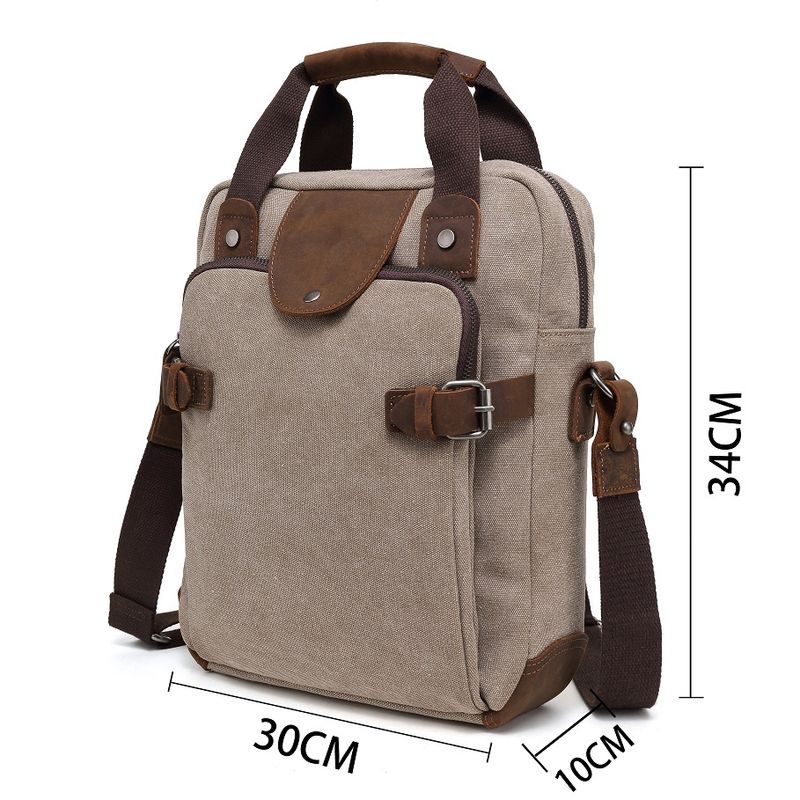 Canvas Messenger Bag- Green