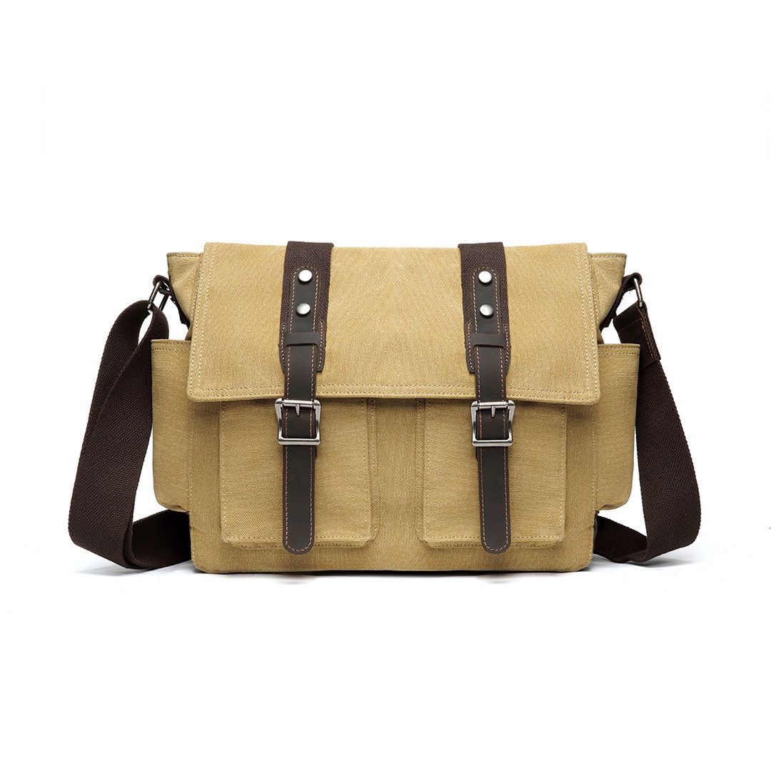 Canvas Messenger Bag  Mustard