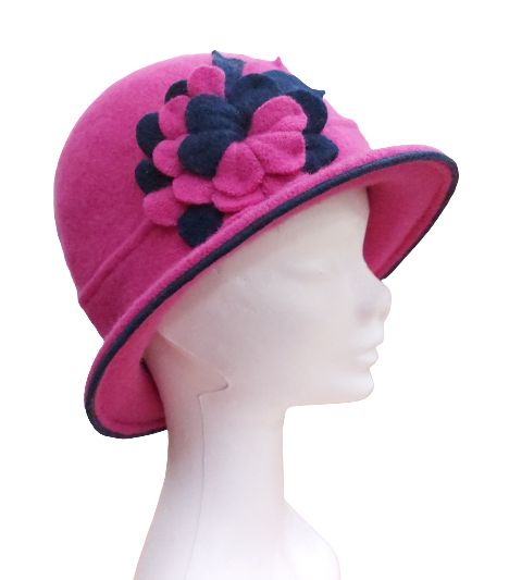 Adult Cloche Hat - Fuchsia