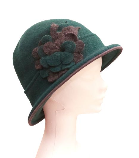 Adult Cloche Hat - Green