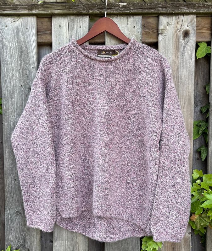 Roll Neck Curved Back - Pink Stone