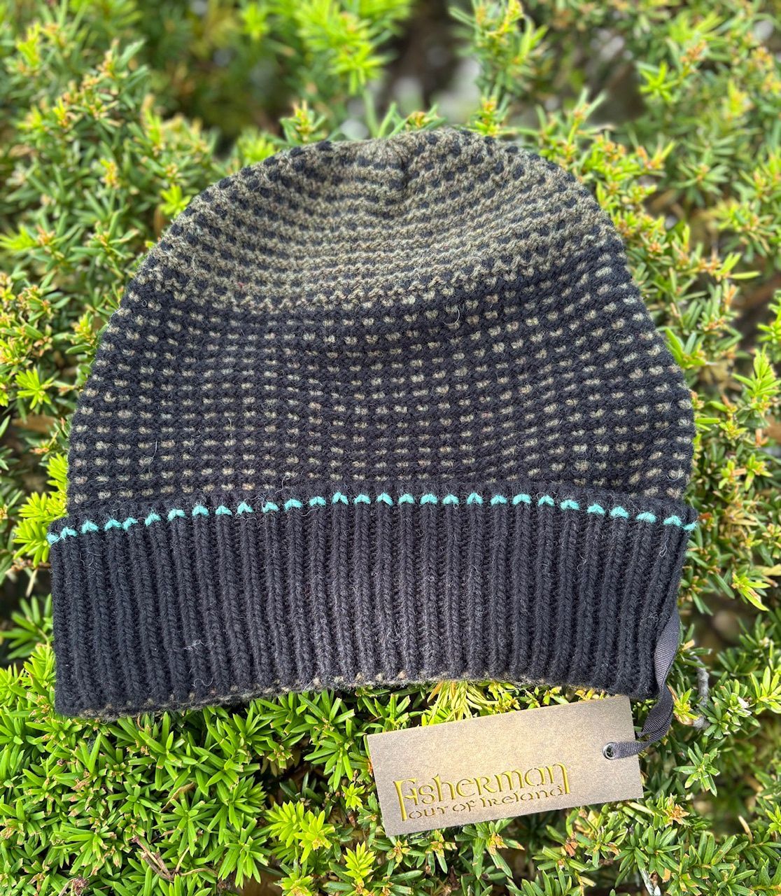 Birds Eye Stitch Hat - Black Olive