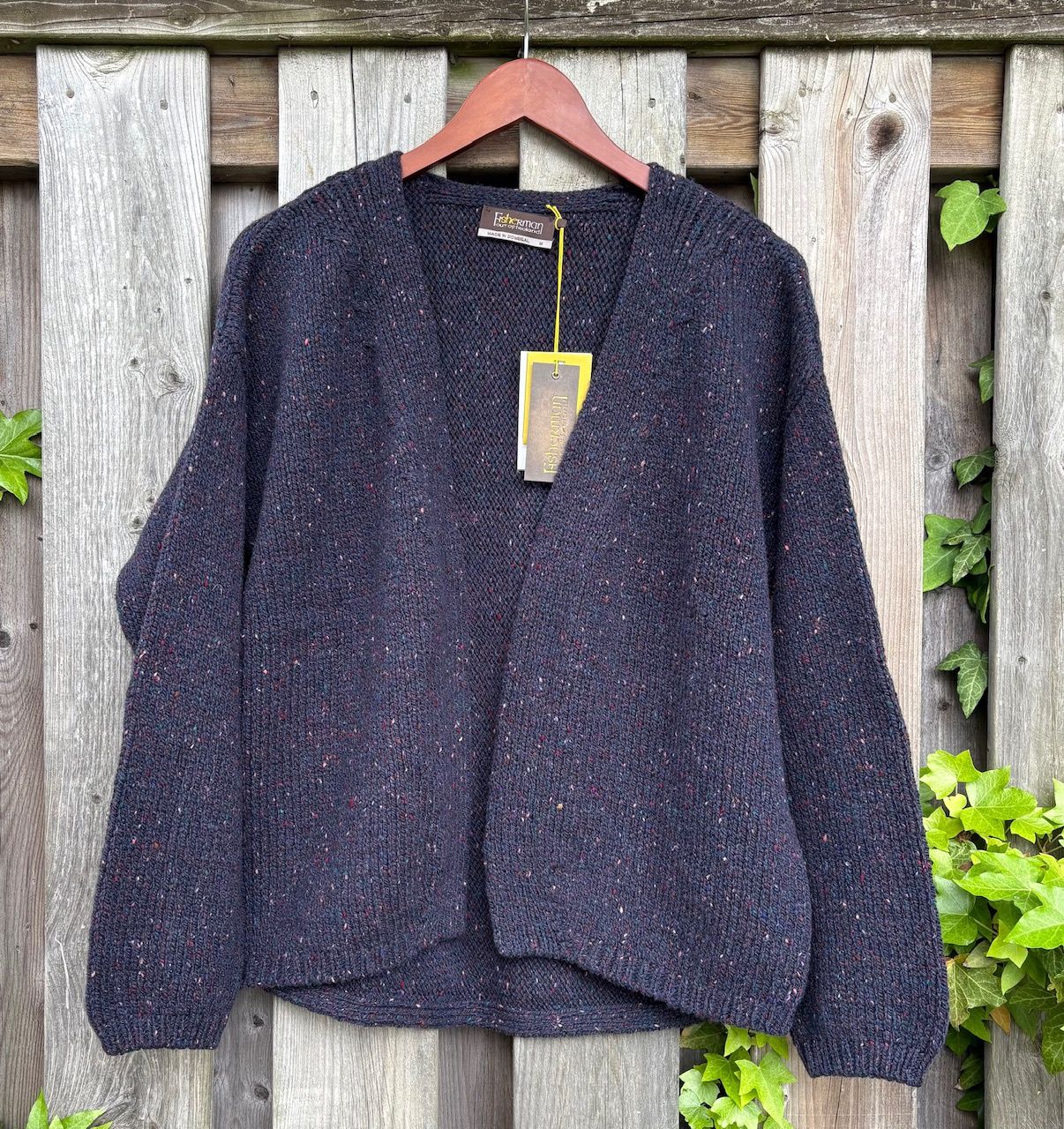 Fisherman Open Cardigan-Seabed