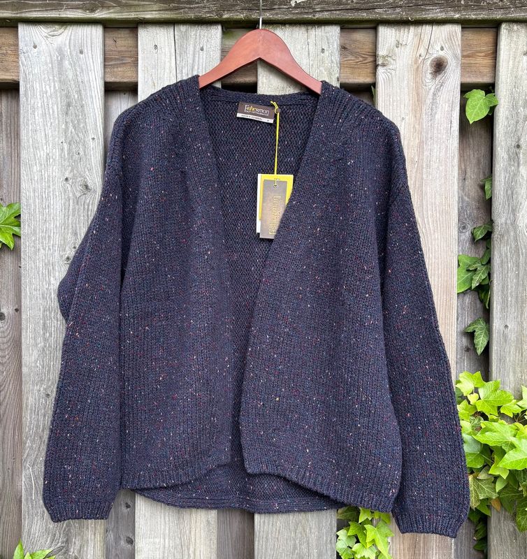 Fisherman Open Cardigan-Seabed