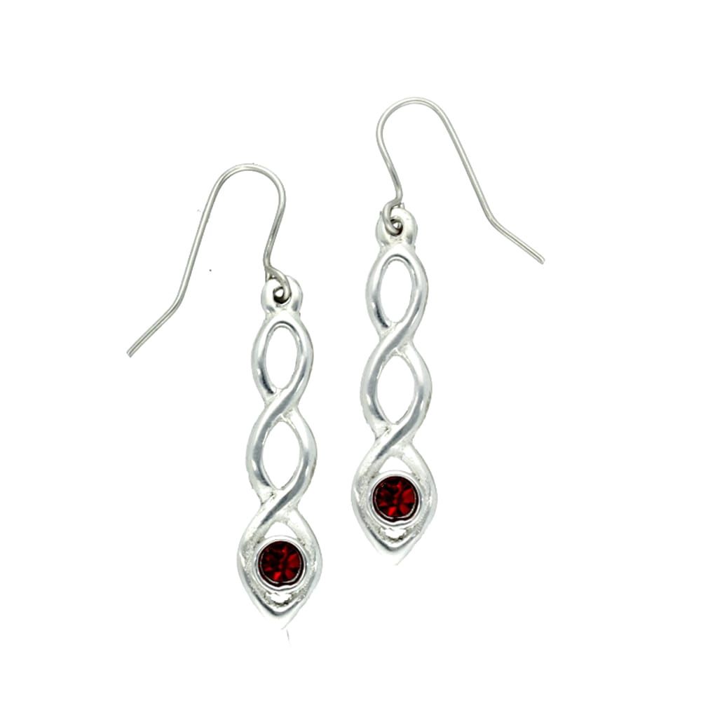 Ruby Knot Earrings
