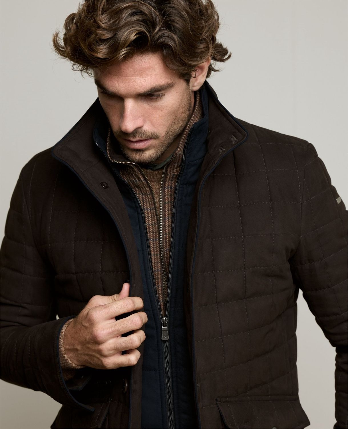 Magee of Donegal Glenveigh Quilted Jacket - Chocolate Brown