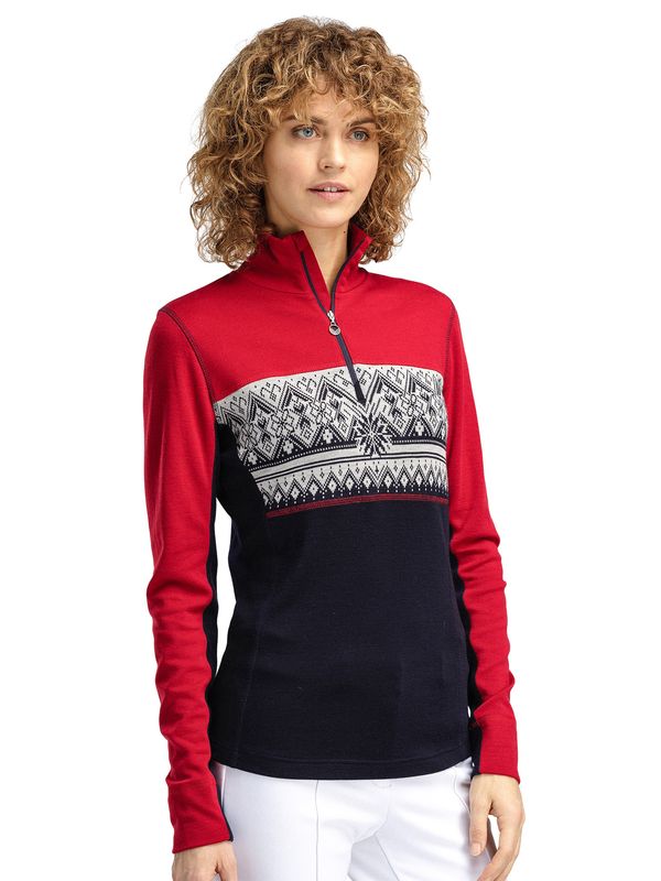 Moritz Superfine Women’s Sweater - Raspberry Navy Off White