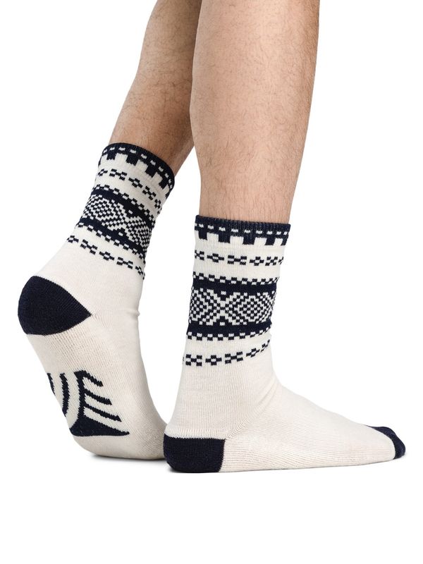Cortina Lightweight wool Socks - Offwhite Navy