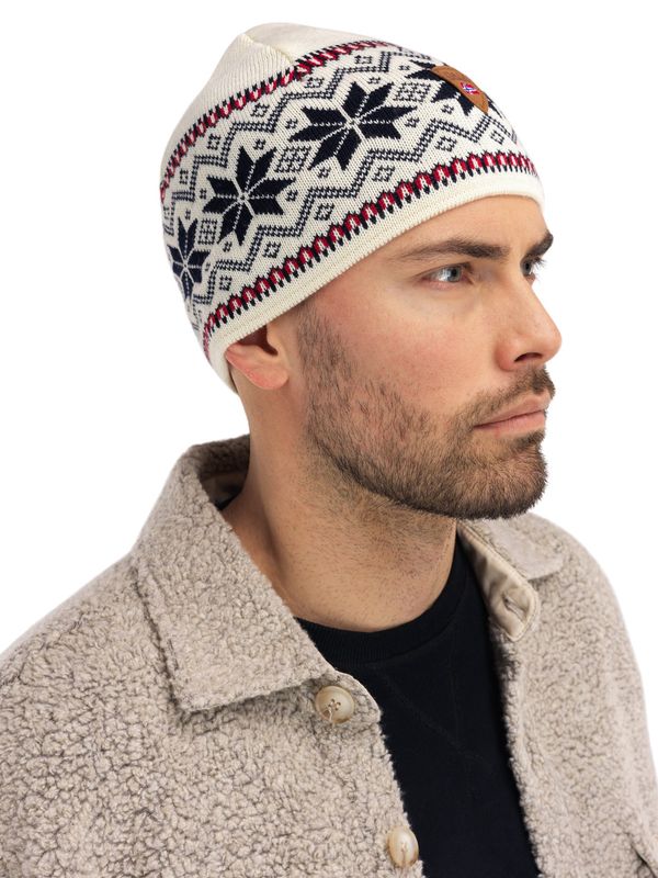 Garmisch Hat - Merino Wool -Offwhite Navy Raspberry