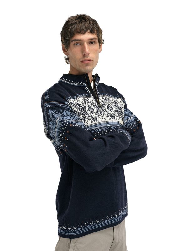 Blyfjell Men's Knit Sweater-  Midnavy Blushad Off White Copper