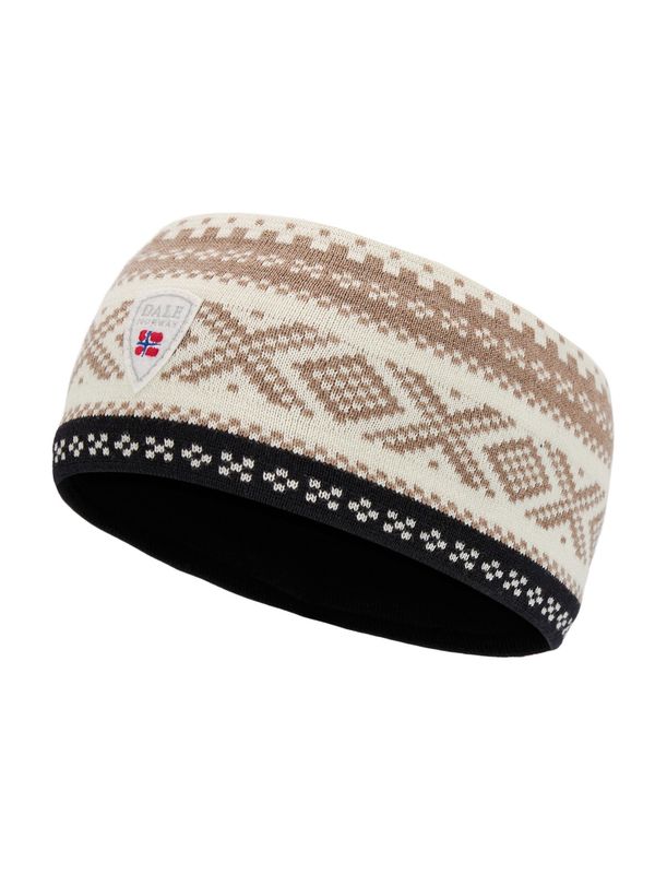Dystingen unisex merino wool headband -Offwhite Black Mountainstone