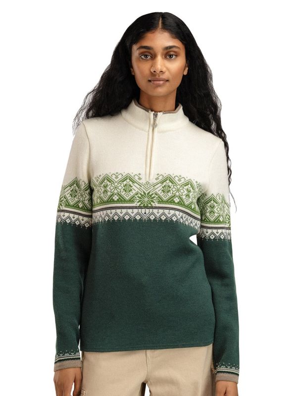 Moritz Woman&#39;s Sweater - Pinegreen Off white Spring Green