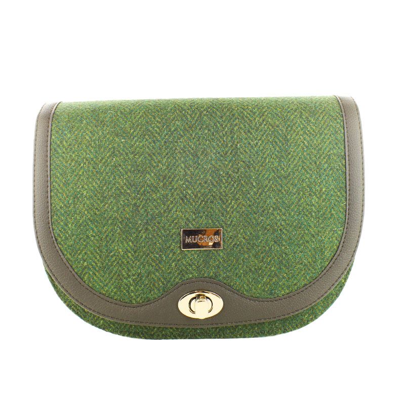 Erin Tweed Purse - Green Herringbone