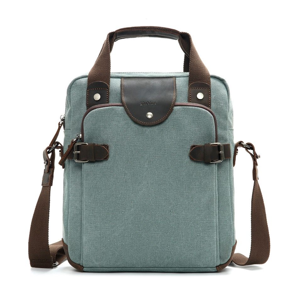 Canvas Messenger Bag  - Turquoise
