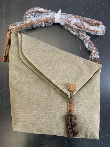 Canvas Shoulder Bag -  Green