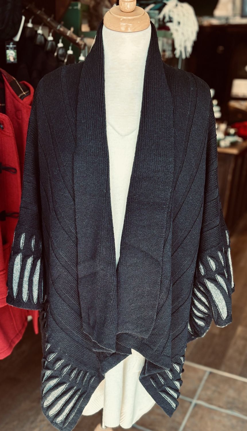 Atlantic Wrap Cardigan - Black