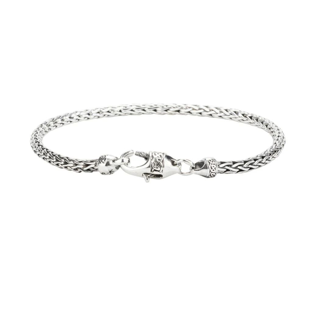 Silver Dragon Weave Round Celtic Bracelet - Sterling
