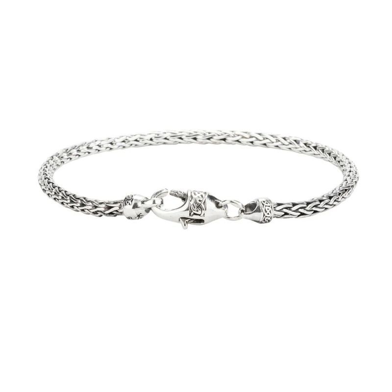 Silver Dragon Weave Round Celtic Bracelet - Sterling