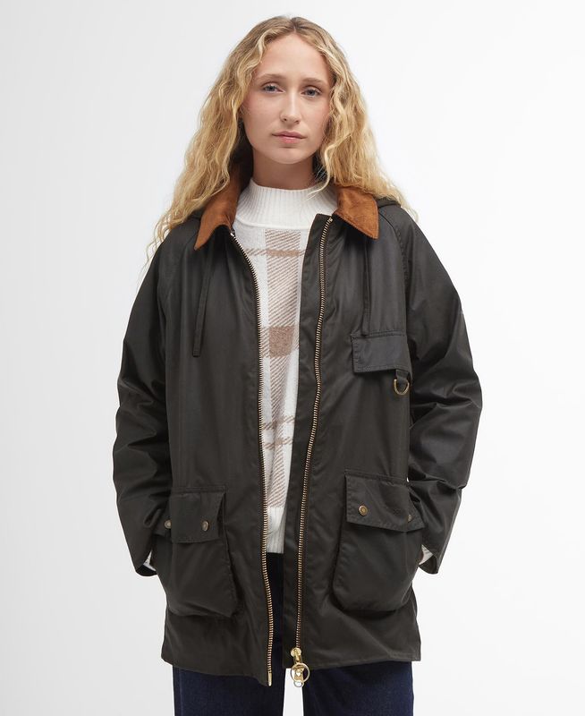 Barbour Highclere Waxed Jacket - Olive