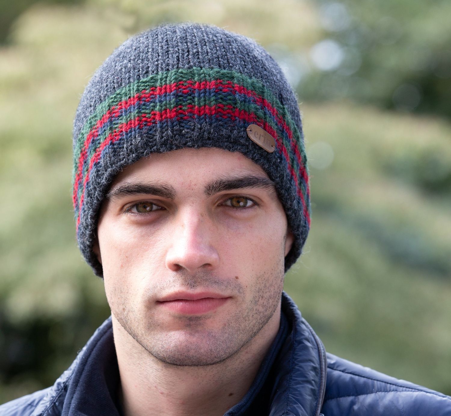 Rib Pull On Toque - Charcoal/Green