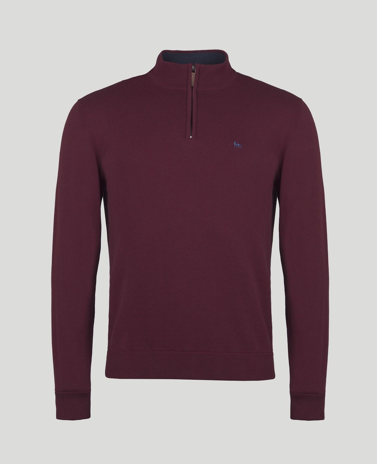 Carn Cotton 1/4 Zip Jumper, Color: Mulberry, Size: S