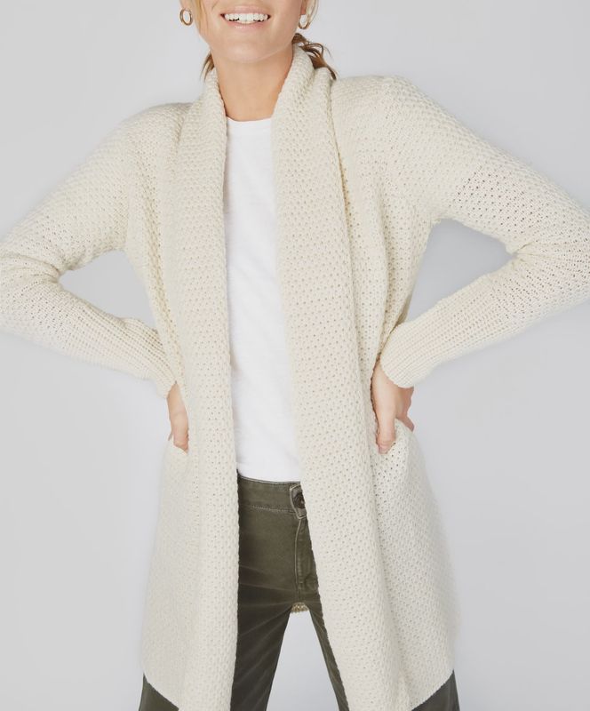 Kilcoole Textured Coatigan - Natural